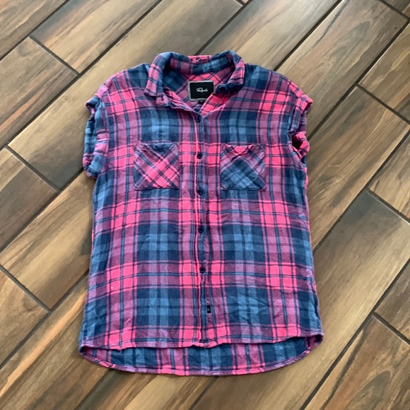 Sleeveless rails plaid button down - Picture 1 of 3